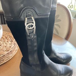 Etienne Aigner tall black equestrian boots